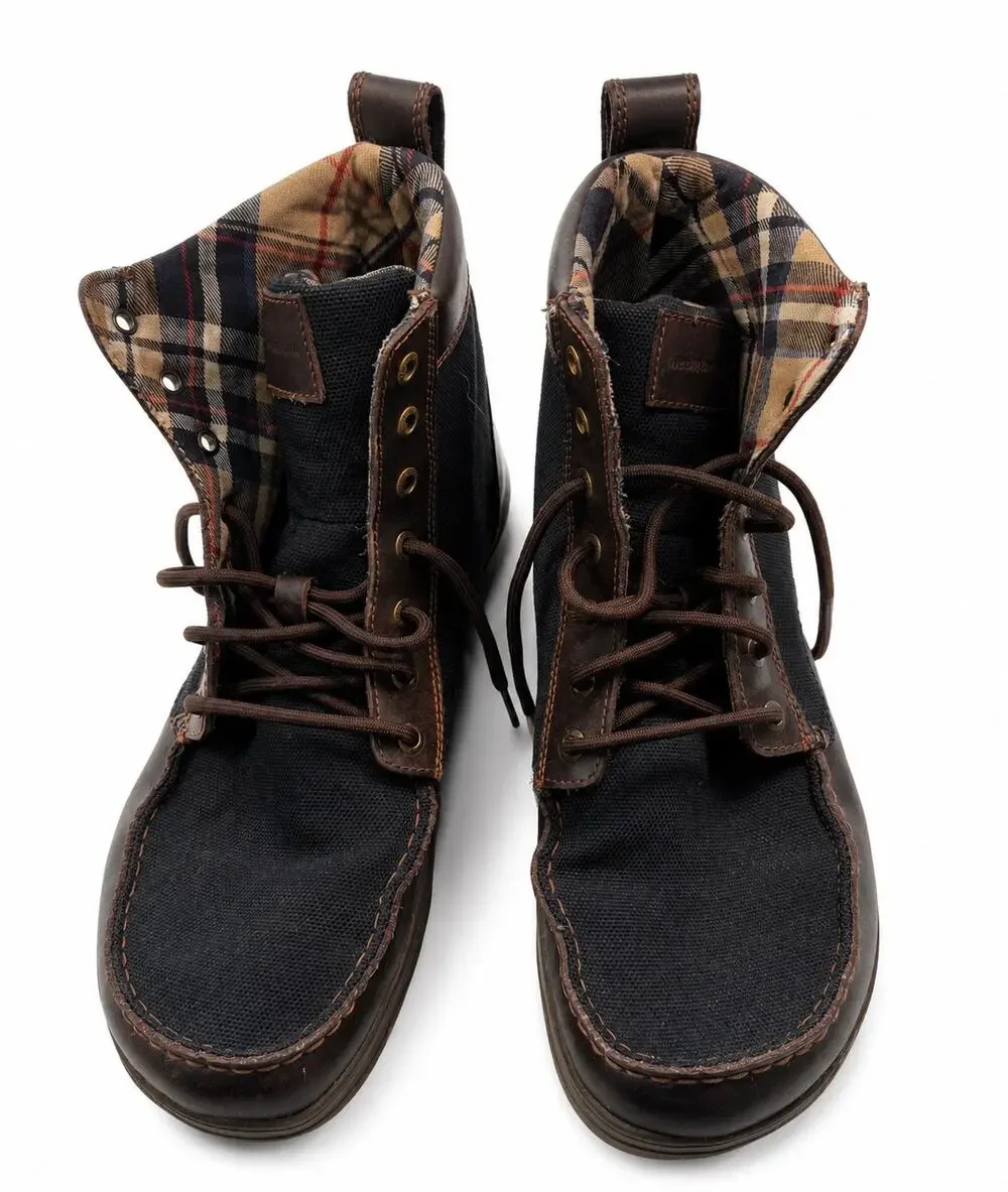Lems Boulder Boot Navy Stout Mens 12 EU 46 Zero Drop Wide Toe Box Leather